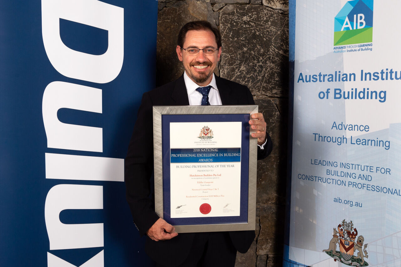 ​Eddie Gangemi was recognised as the Australian Building Professional of the Year ​