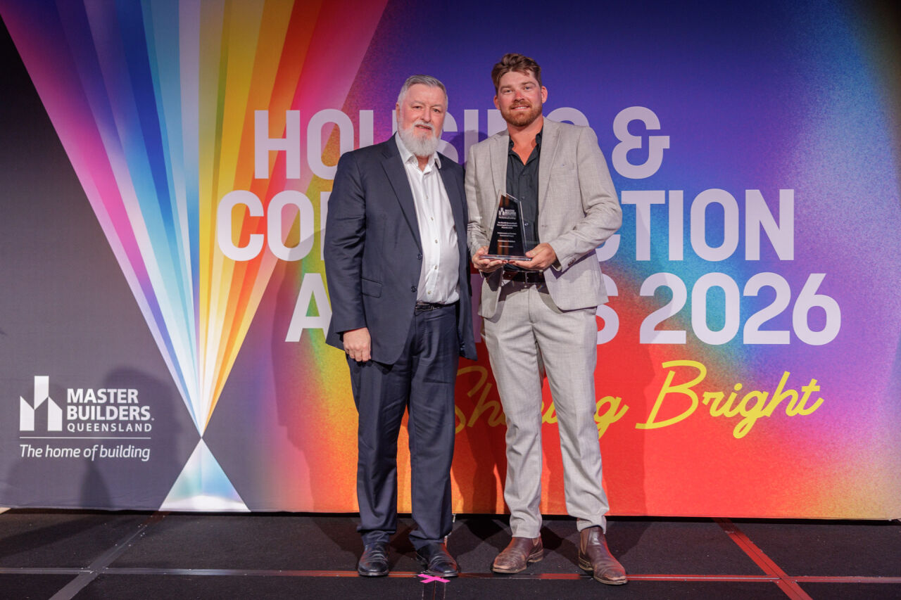 Townsville team accepting on behalf of Sean Lees
