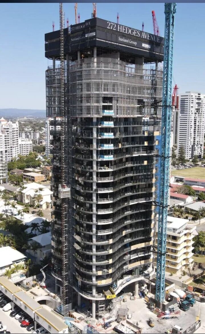 Gold Coast development: Sunland Group’s $250m Hedges Ave tower reaches two-thirds mark